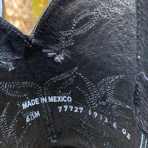 FRYE Near-NEW Black Cowgirl Cowboy Western Boots, Size 6.5 - Picture 8 of 12